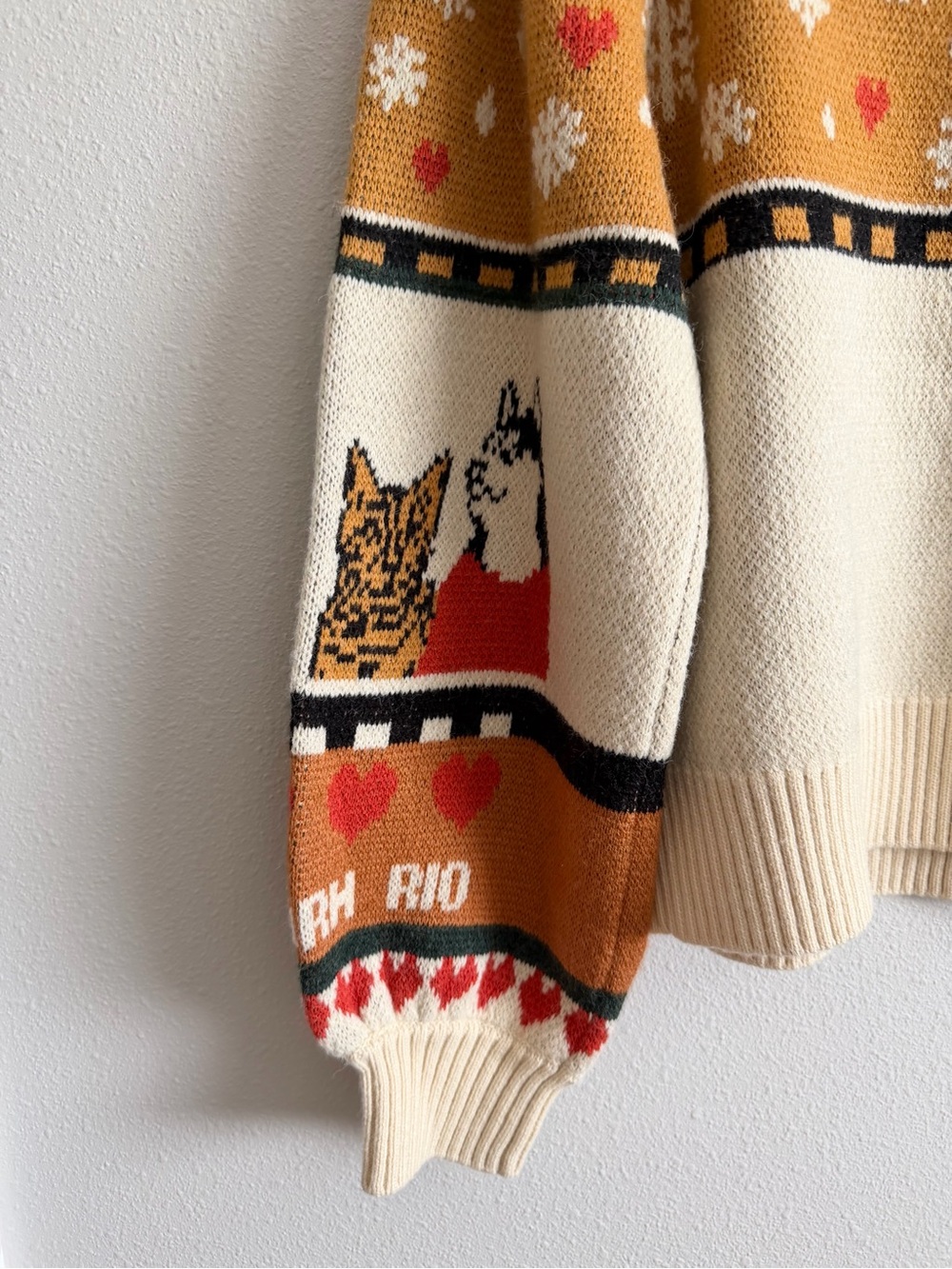 NWT FARM Rio Naughty and Nice Fair Isle Sweater Small - Picture 10 of 11